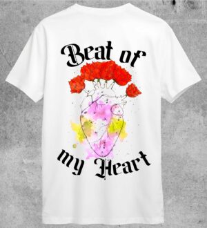 cuore-mad-bianco T-Shirt Beat of My heart Bianca